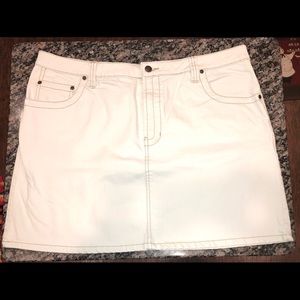 Off White Denim Mini Skirt